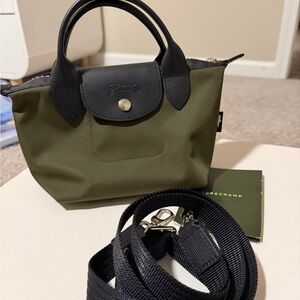 Longchamp Mini Bag in Olive and Black